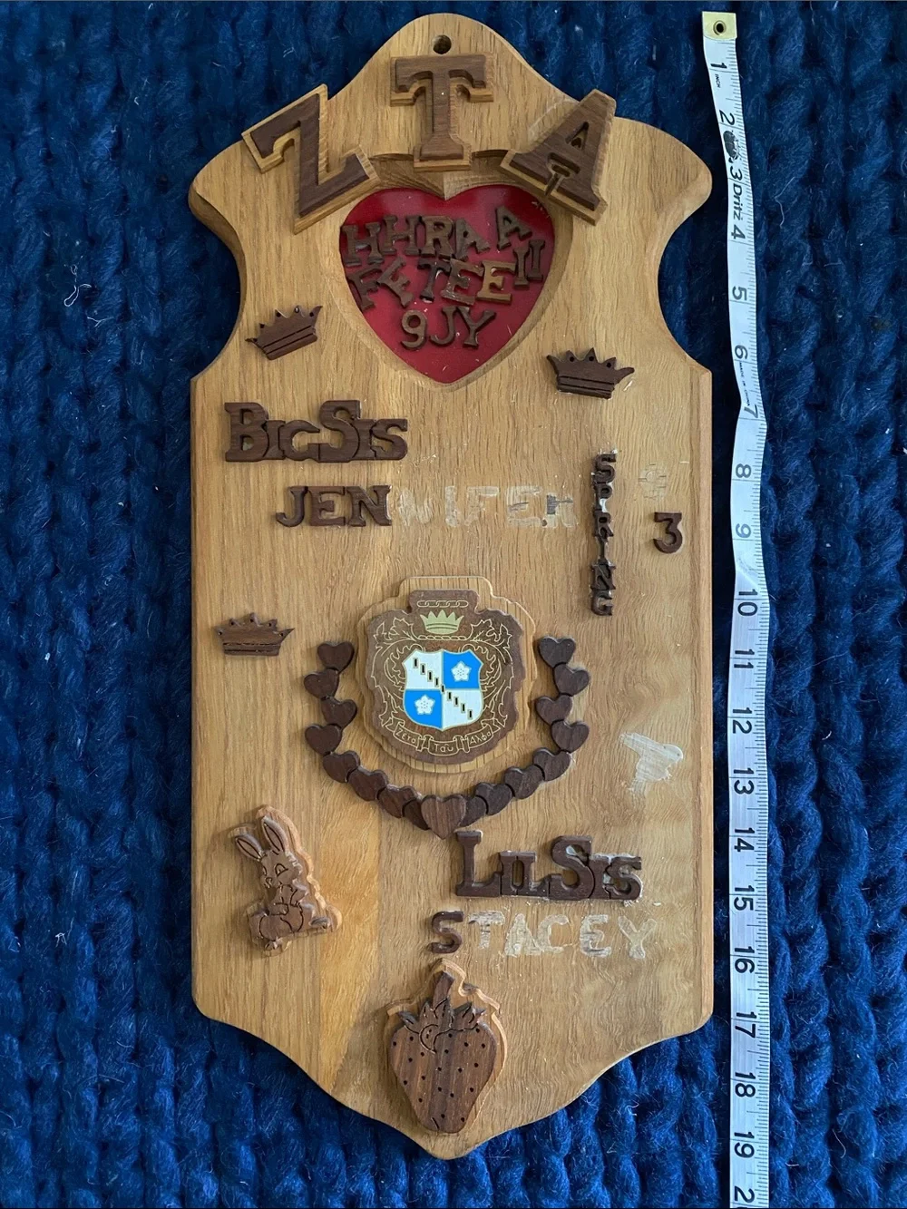 Zeta Tau Alpha sorority paddle